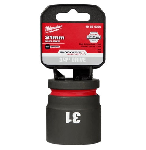 Shockwave 3/4in Drive 31mm Standard 6 Point Impact Socket