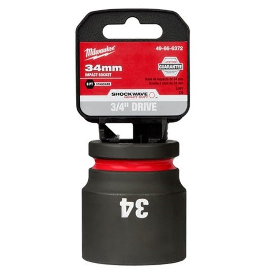 Shockwave 3/4in Drive 34mm Standard 6 Point Impact Socket