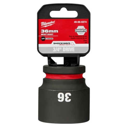 Shockwave 3/4in Drive 36mm Standard 6 Point Impact Socket