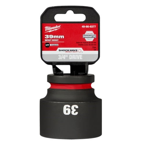 Shockwave 3/4in Drive 39mm Standard 6 Point Impact Socket