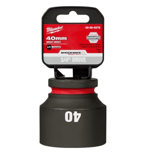 Shockwave 3/4in Drive 40mm Standard 6 Point Impact Socket