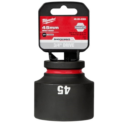 Shockwave 3/4in Drive 45mm Standard 6 Point Impact Socket