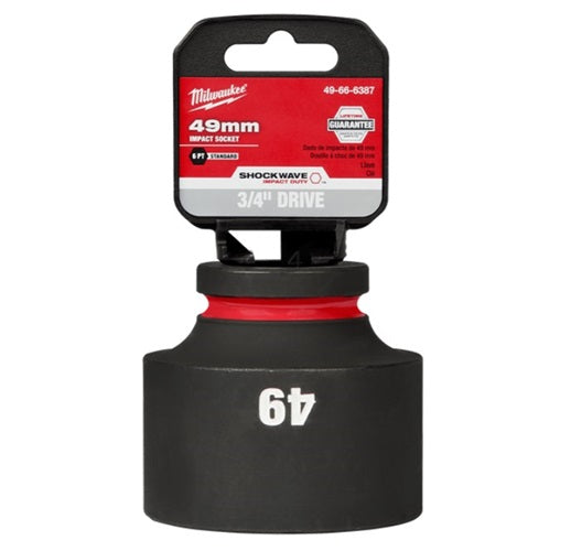 Shockwave 3/4in Drive 49mm Standard 6 Point Impact Socket