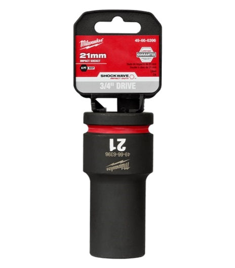 Shockwave 3/4in Drive 21mm Deep 6 Point Impact Socket