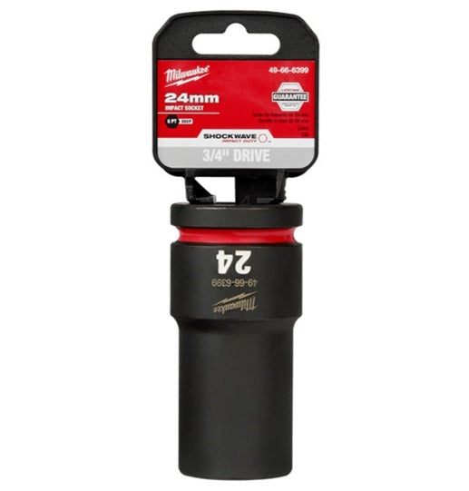 Shockwave 3/4in Drive 24mm Deep 6 Point Impact Socket