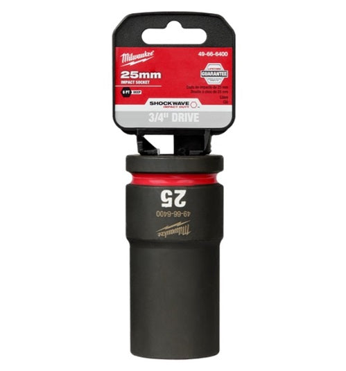 Shockwave 3/4in Drive 25mm Deep 6 Point Impact Socket
