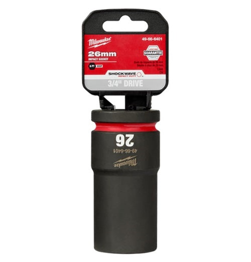 Shockwave 3/4in Drive 26mm Deep 6 Point Impact Socket