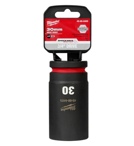 Shockwave 3/4in Drive 30mm Deep 6 Point Impact Socket