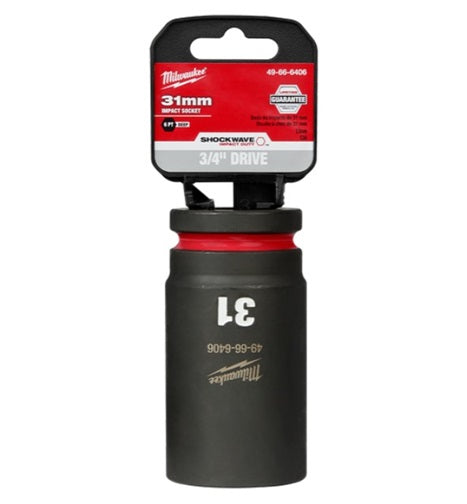 Shockwave 3/4in Drive 31mm Deep 6 Point Impact Socket