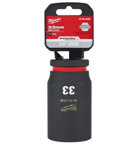 Shockwave 3/4in Drive 33mm Deep 6 Point Impact Socket