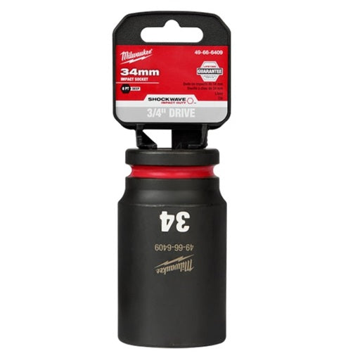 Shockwave 3/4in Drive 34mm Deep 6 Point Impact Socket