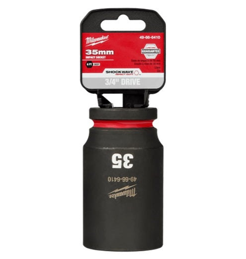 Shockwave 3/4in Drive 35mm Deep 6 Point Impact Socket