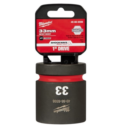 Shockwave 1in Drive 33mm Standard 6 Point Impact Socket
