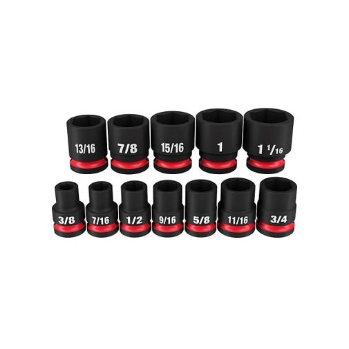 Impact Socket Set 1/2in SAE Std Imperial 12PC