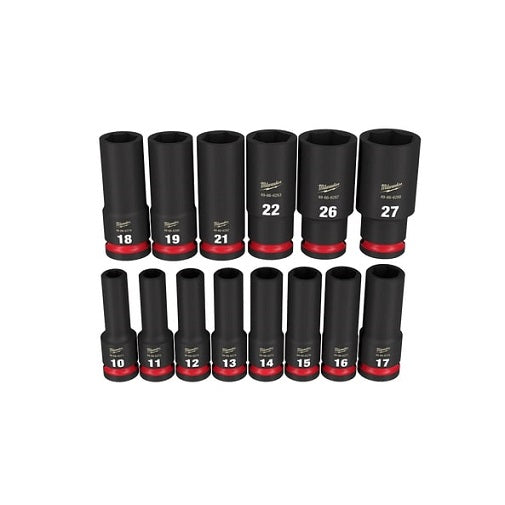 Impact Socket Set 1/2in Metric Deep 14PC