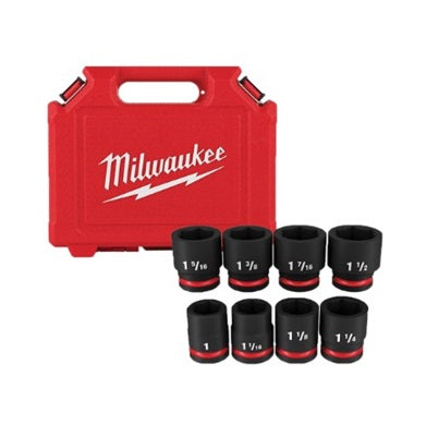 Shockwave 3/4in Drive 8pc SAE Standard 6Pt Impact Socket Set