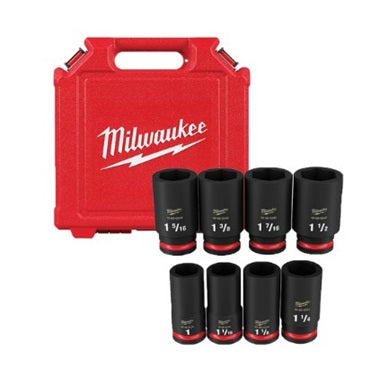 Shockwave 3/4in Drive 8pc SAE Deep 6Pt Impact Socket Set