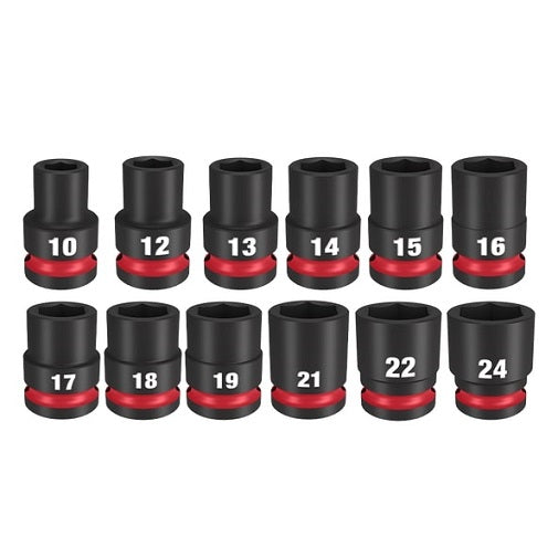 Shockwave 1/2in Drive Std Point Impact Socket Packout Set