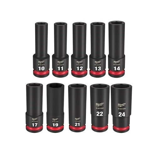 Impact Socket Set 1/2in Metric Deep 10PC