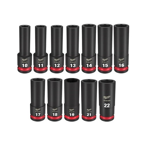 Impact Socket Set 1/2in Metric Deep 12PC