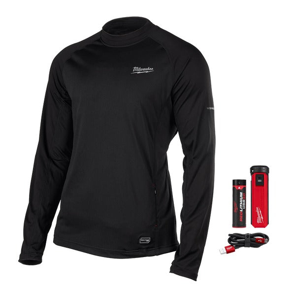 RedLithium USB Rechargeable Heated Base Layer Black XXL