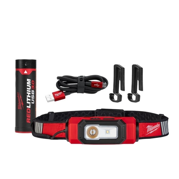 Hard Hat Light USB Battery Rechargeable 3Ah Kit