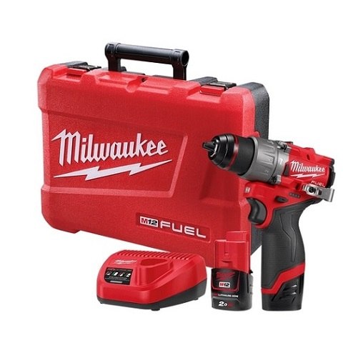 M12 Fuel Hammer Drill Driver 13mm Gen3 2x 2Ah Kit