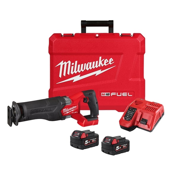 M18 Fuel Sawzall Recip Saw G2 2x 5Ah Kit Rapid Charger Case