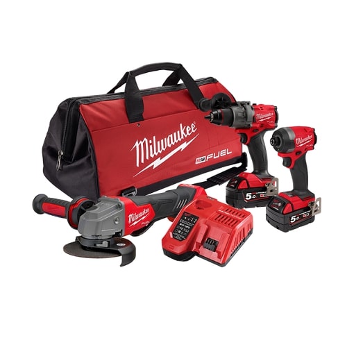 M18 Fuel Hammer Drill Impact Driver Grinder 3A3 Kit