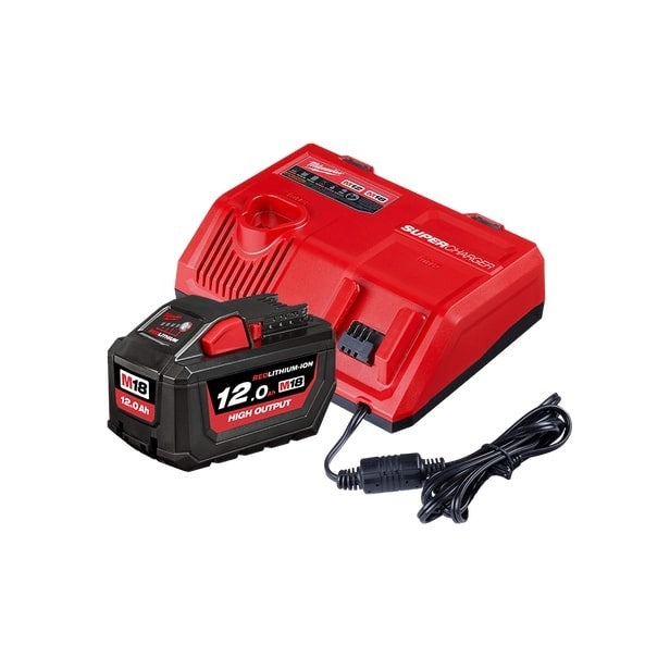 M18 Redlithium Super Charger 1x M18 12Ah Battery Pack