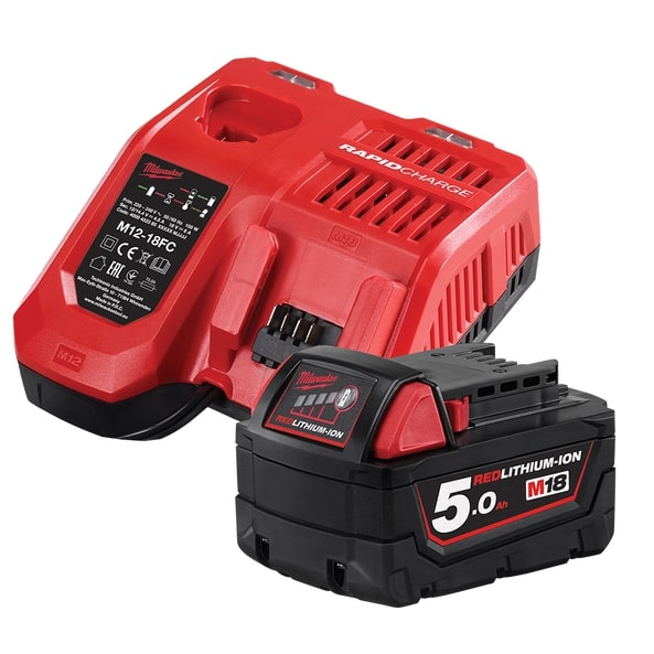 M18 Red Lithium Battery 5Ah Starter Pack & Charger