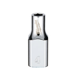 Drive Socket 1/4 Metric Standard 4mm 6 Point
