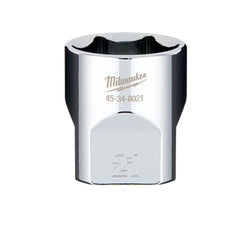 Drive Socket 3/8 Metric Standard 21mm 6 Point