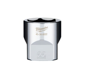 Drive Socket 3/8 Metric Standard 22mm 6 Point