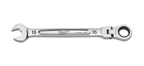 Ratcheting Combination Wrench 15mm Metric Flex Head