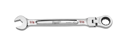 Ratcheting Combination Wrench 9/16in SAE Flex Head
