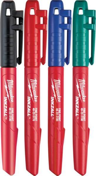 Inkzall Marker Pen Fine Tip Colour (Pkt 4)