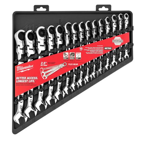 Ratcheting Wrench Flex Head Metric Set 15pc
