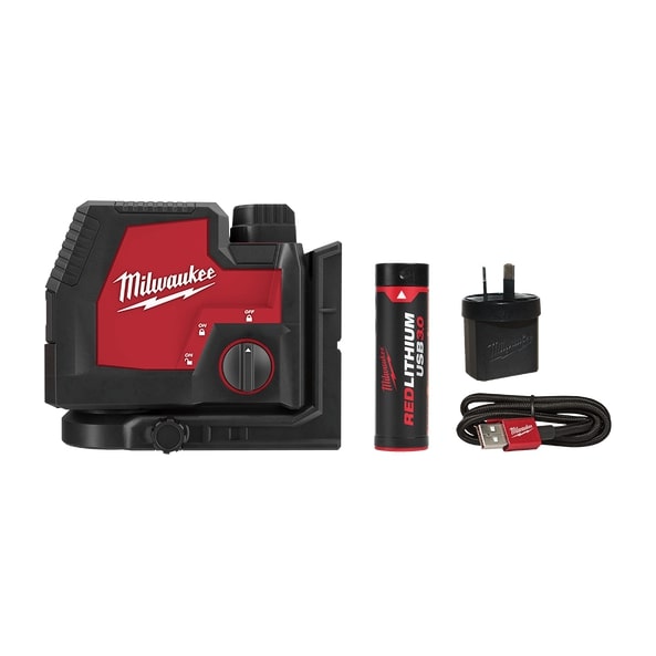 RedLithium USB Recharg Green Cross Line Plus Plumb Pts Laser