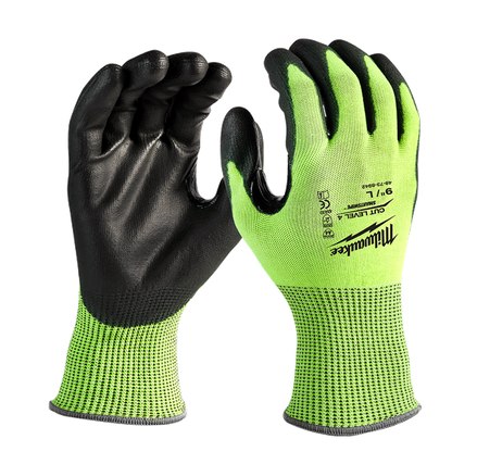 High Vis Cut Level 3 Gloves - XXL