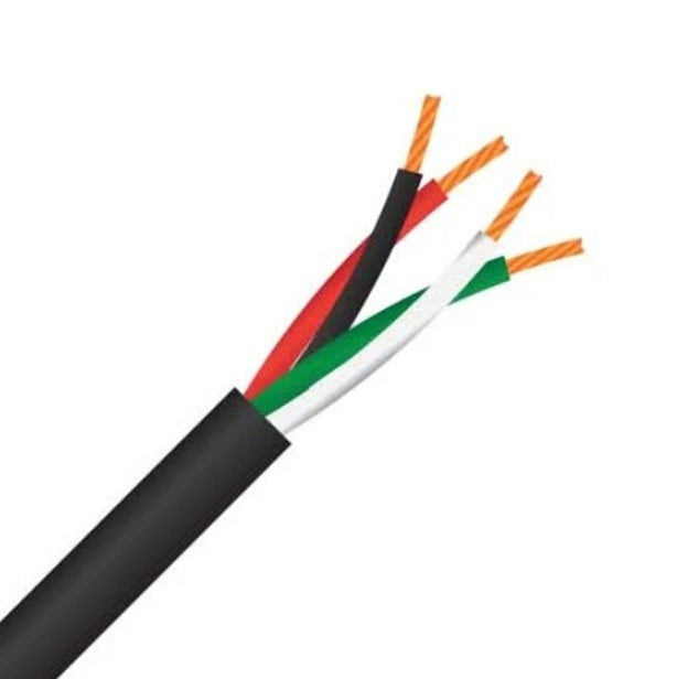 Speaker Cable 1.3mm 4c OFC Black 100M Reel