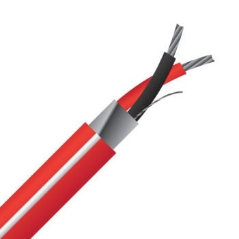 Cable 1.25mm 2c Fire Alarm TCW Screened Red 200M