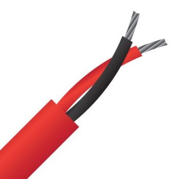 Cable 1.25mm 2c Fire Alarm TCW Red (200m Box)