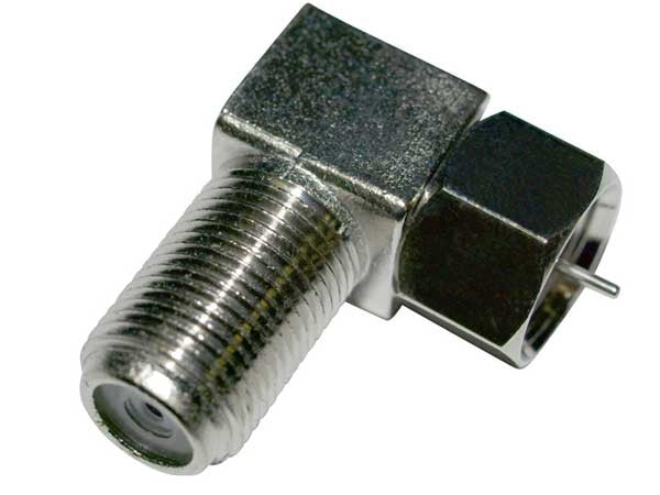 Adaptor F-Type Female to F-Type Male Right Angle