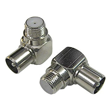 Adaptor F-Type Female to IEC Male Right Angle