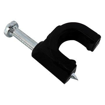 Cable Clip 7mm Black Pkt 100