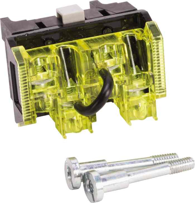 Contact Block Self Monitored 2x Interlock PB with Latch