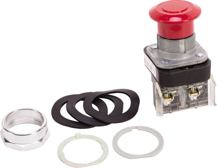 Pbutton 30mm P-P 2Pos 1N/C Red