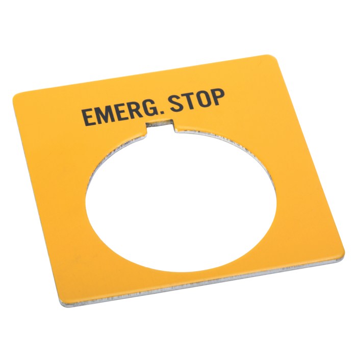 Legend 30mm Emergency Stop Yellow Alu