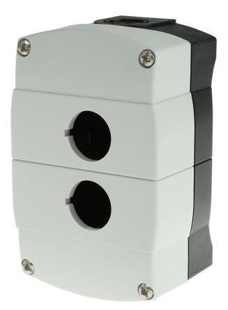 800F Enclosure 2Hole Grey Plastic Knockout Metric